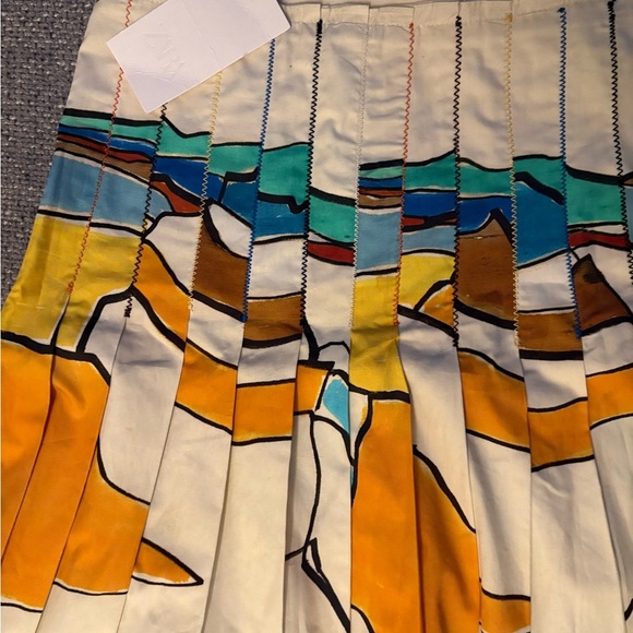 Zara Woman ZW Collection Printed Pleated Midi Skirt – Size XS - Picture 13 of 16